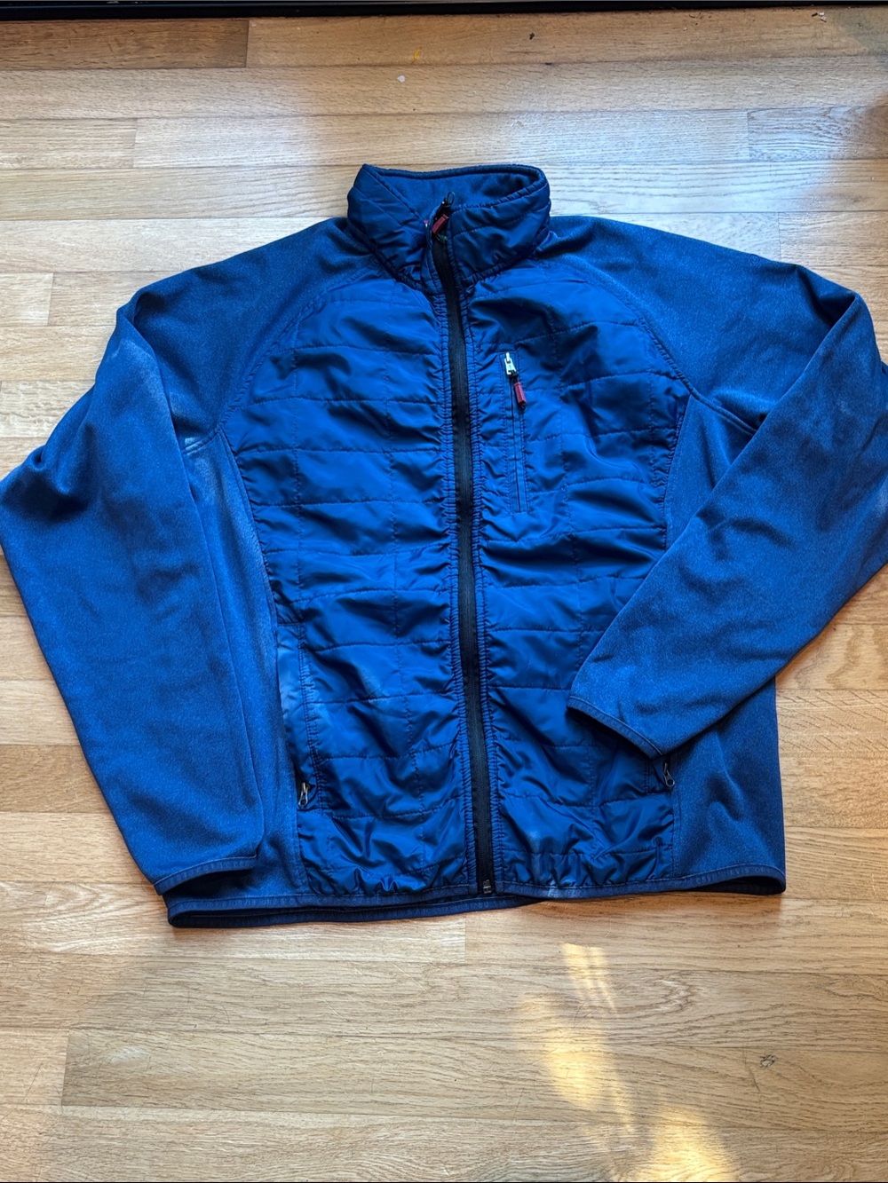 Men’s EUC Large Orvis Blue Quilted Hybrid Performance Jacket